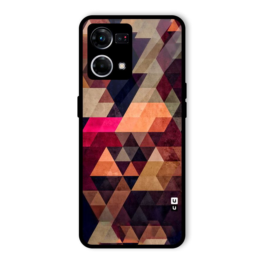 Abstract Beauty Triangles Glass Back Case for Oppo F21s Pro 4G