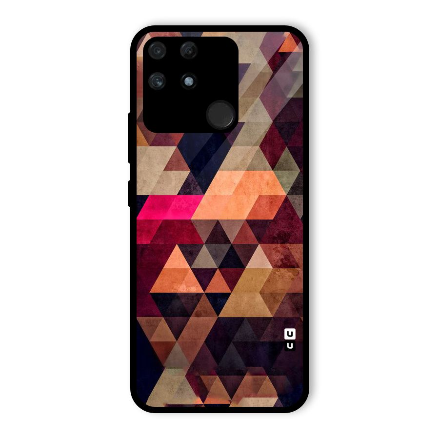 Abstract Beauty Triangles Glass Back Case for Realme Narzo 50A