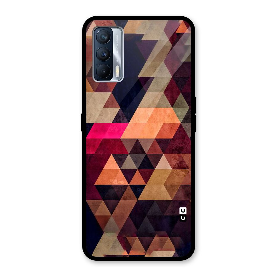 Abstract Beauty Triangles Glass Back Case for Realme X7