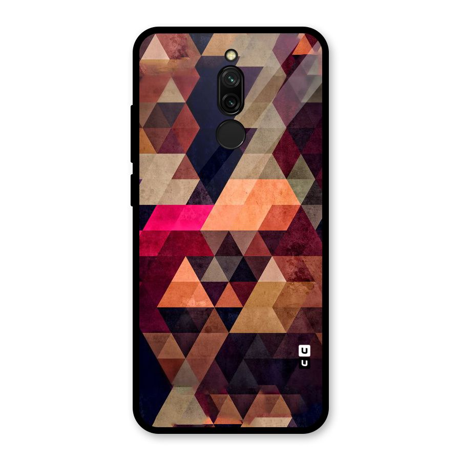 Abstract Beauty Triangles Glass Back Case for Redmi 8