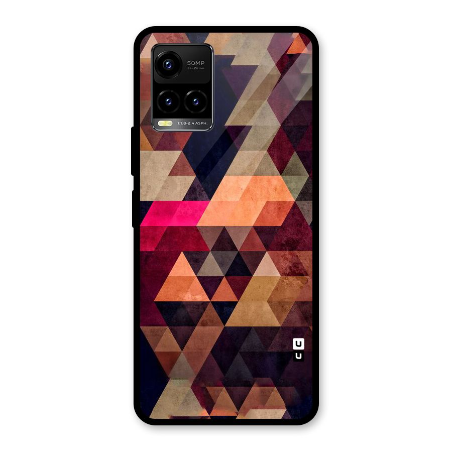 Abstract Beauty Triangles Glass Back Case for Vivo Y21T