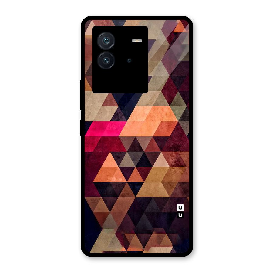 Abstract Beauty Triangles Glass Back Case for Vivo iQOO Neo 6 5G