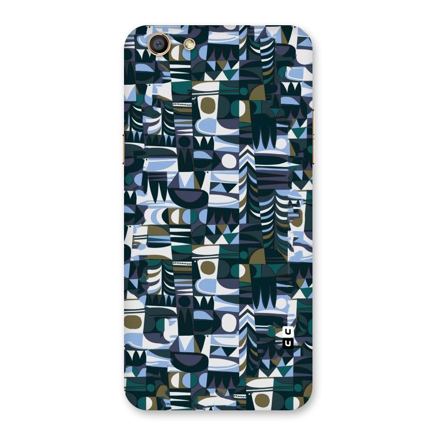 Abstract Blues Back Case for Oppo F3