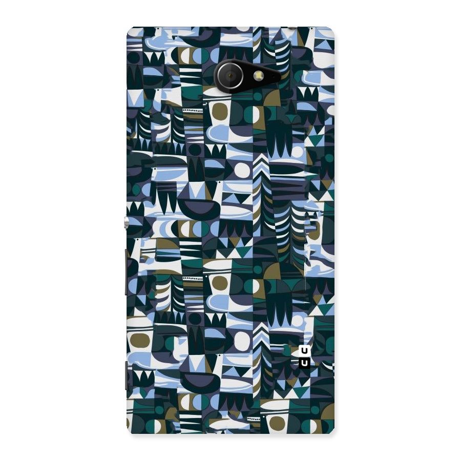 Abstract Blues Back Case for Sony Xperia M2