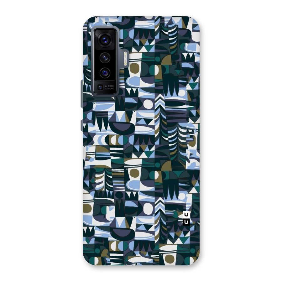 Abstract Blues Back Case for Vivo X50