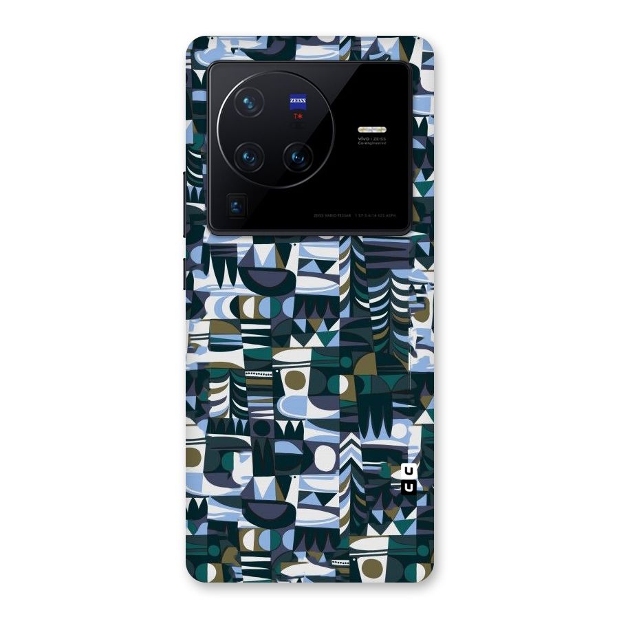Abstract Blues Back Case for Vivo X80 Pro