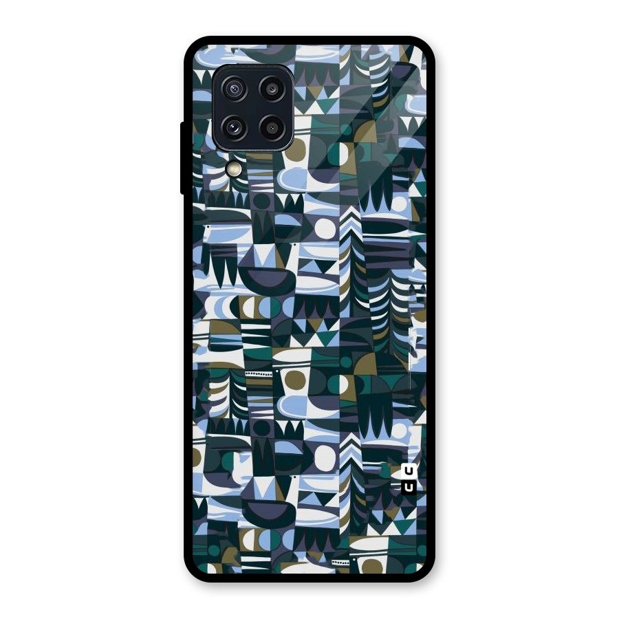 Abstract Blues Glass Back Case for Galaxy M32