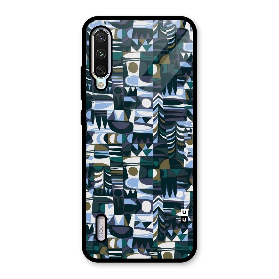 Abstract Blues Glass Back Case for Mi A3