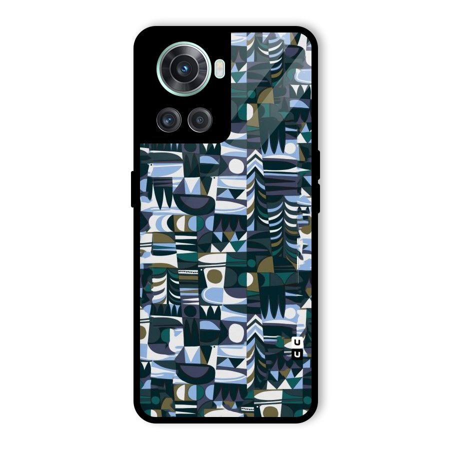Abstract Blues Glass Back Case for OnePlus 10R