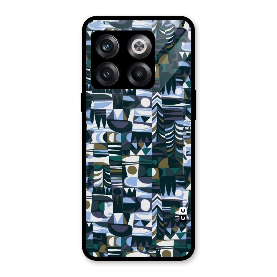 Abstract Blues Glass Back Case for OnePlus 10T