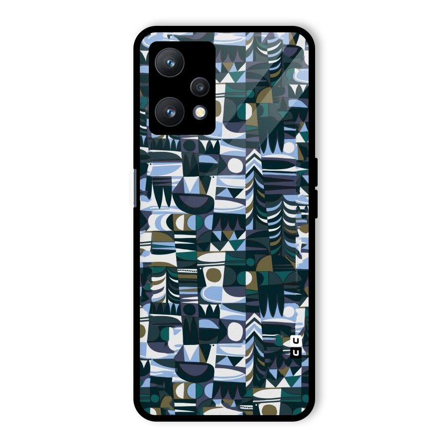 Abstract Blues Glass Back Case for Realme 9 Pro 5G