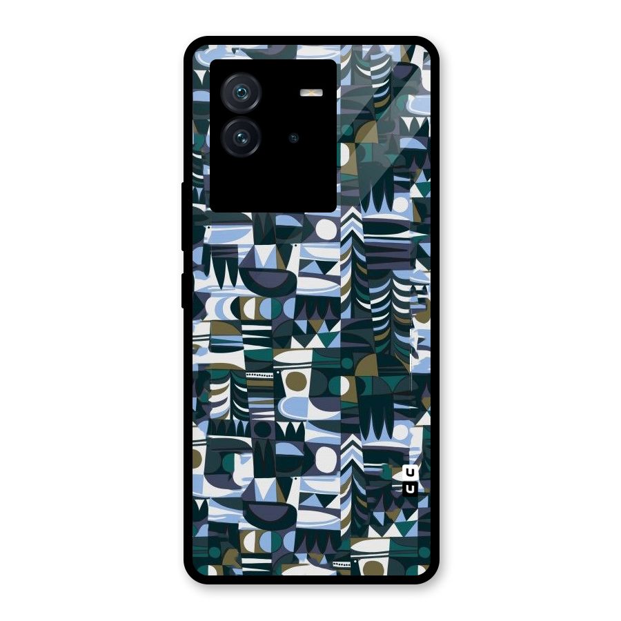 Abstract Blues Glass Back Case for Vivo iQOO Neo 6 5G
