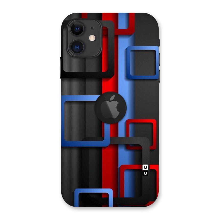 Abstract Box Back Case for iPhone 11 Logo Cut