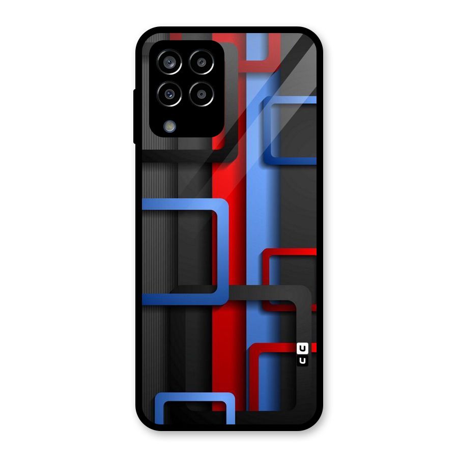 Abstract Box Glass Back Case for Galaxy M33
