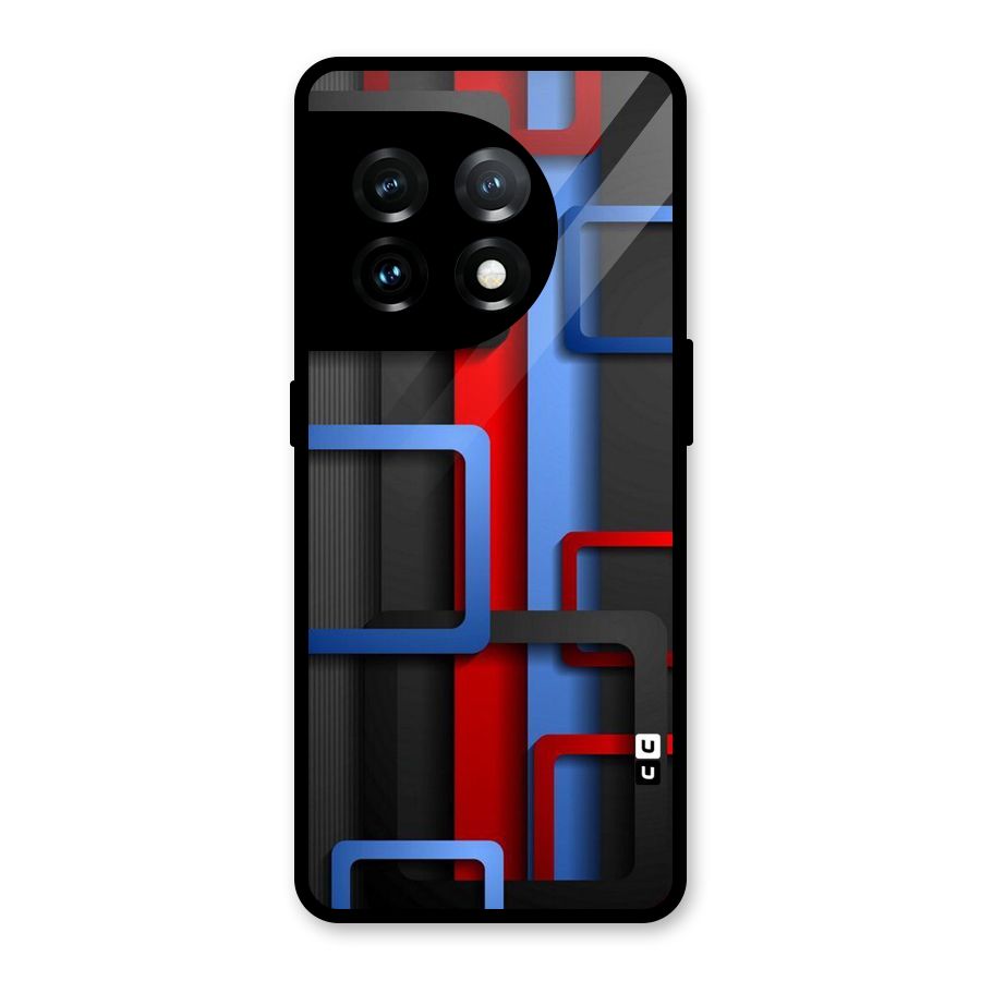 Abstract Box Glass Back Case for OnePlus 11