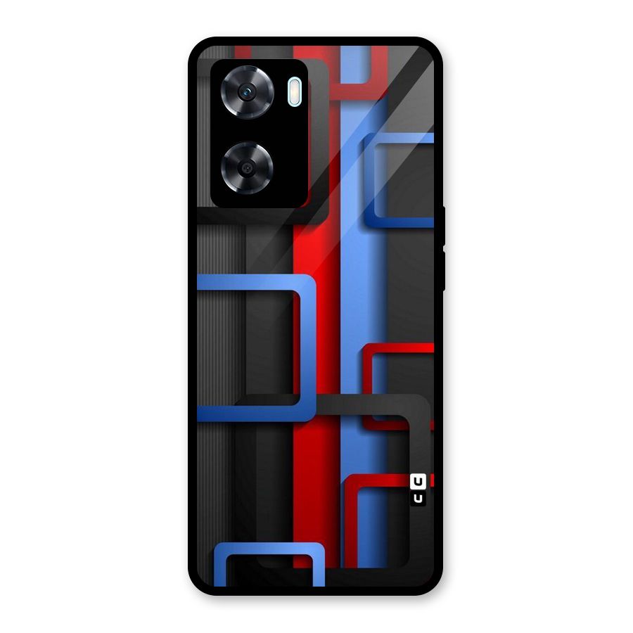 Abstract Box Glass Back Case for Oppo A77