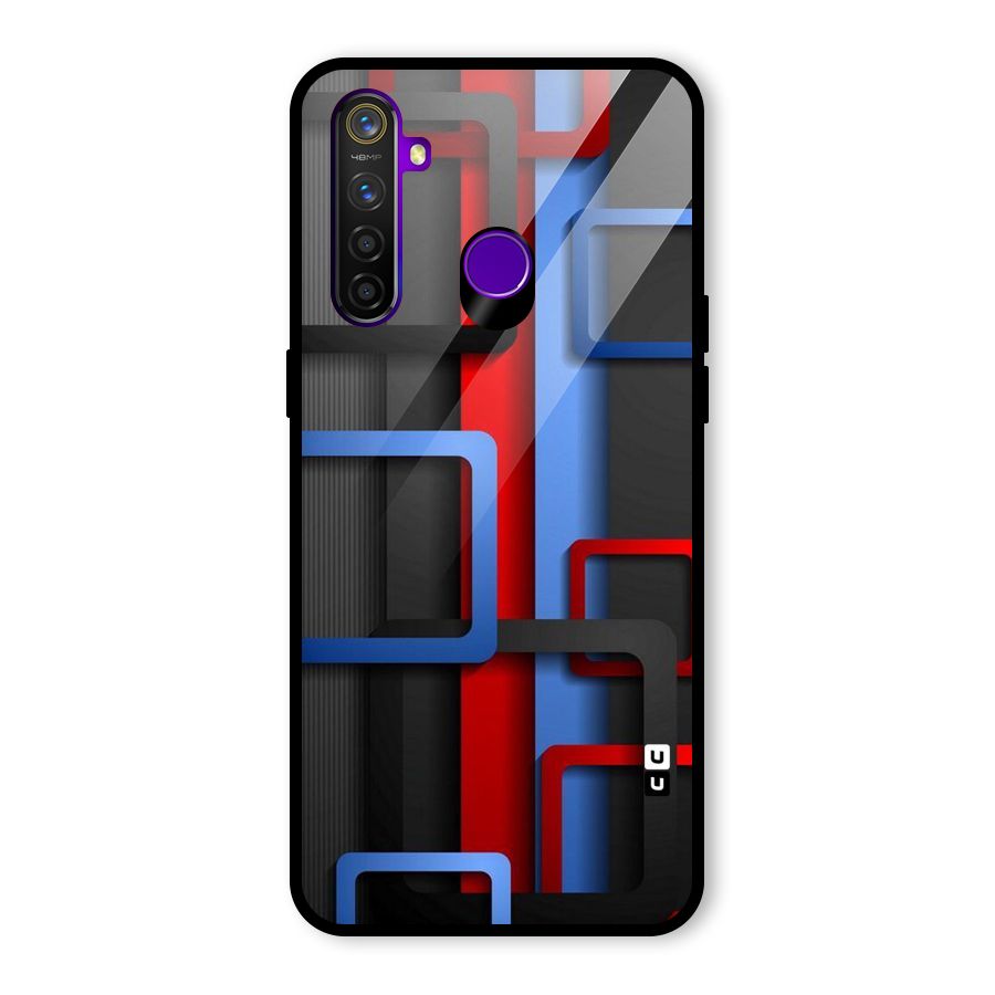 Abstract Box Glass Back Case for Realme 5 Pro