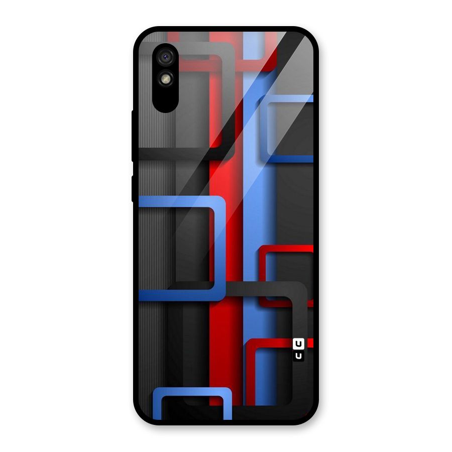 Abstract Box Glass Back Case for Redmi 9i