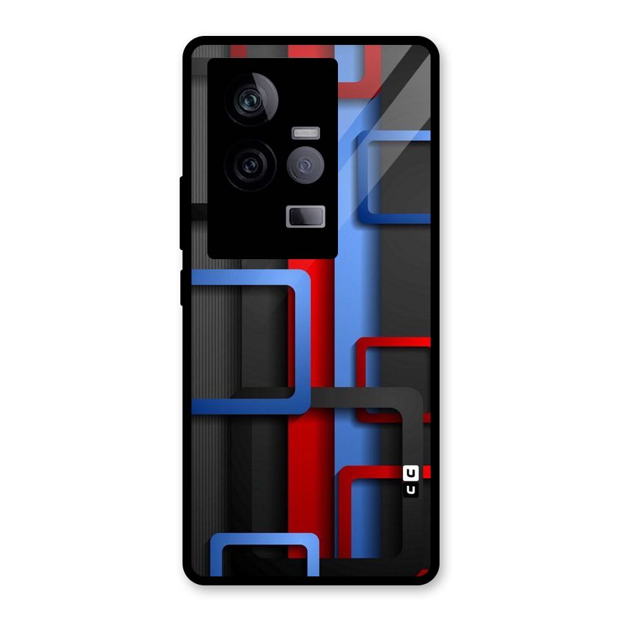 Abstract Box Glass Back Case for Vivo iQOO 11 5G