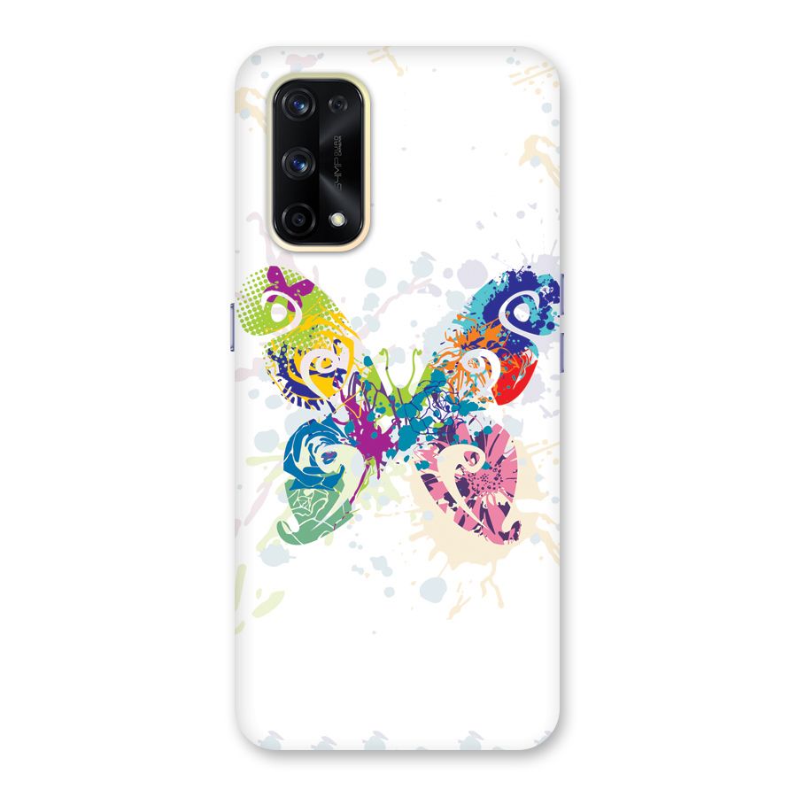 Abstract Butterfly Glass Back Case for Realme X7 Pro