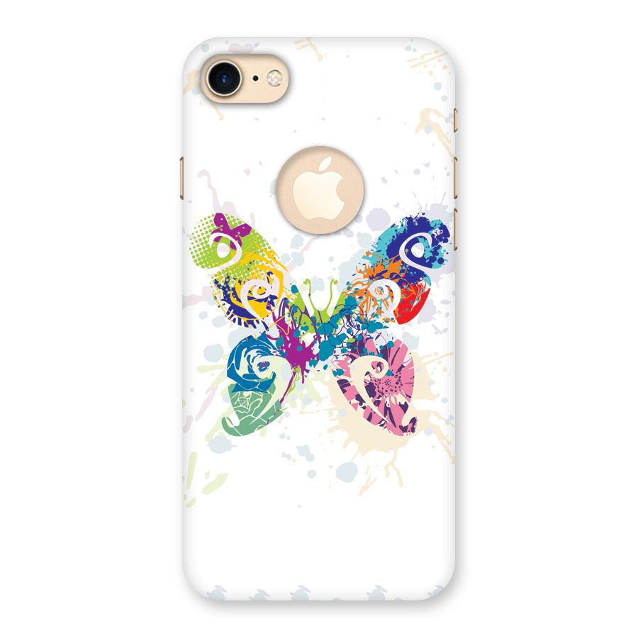 Abstract Butterfly Back Case for iPhone 7 Logo Cut