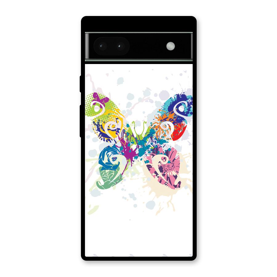 Abstract Butterfly Glass Back Case for Google Pixel 6a