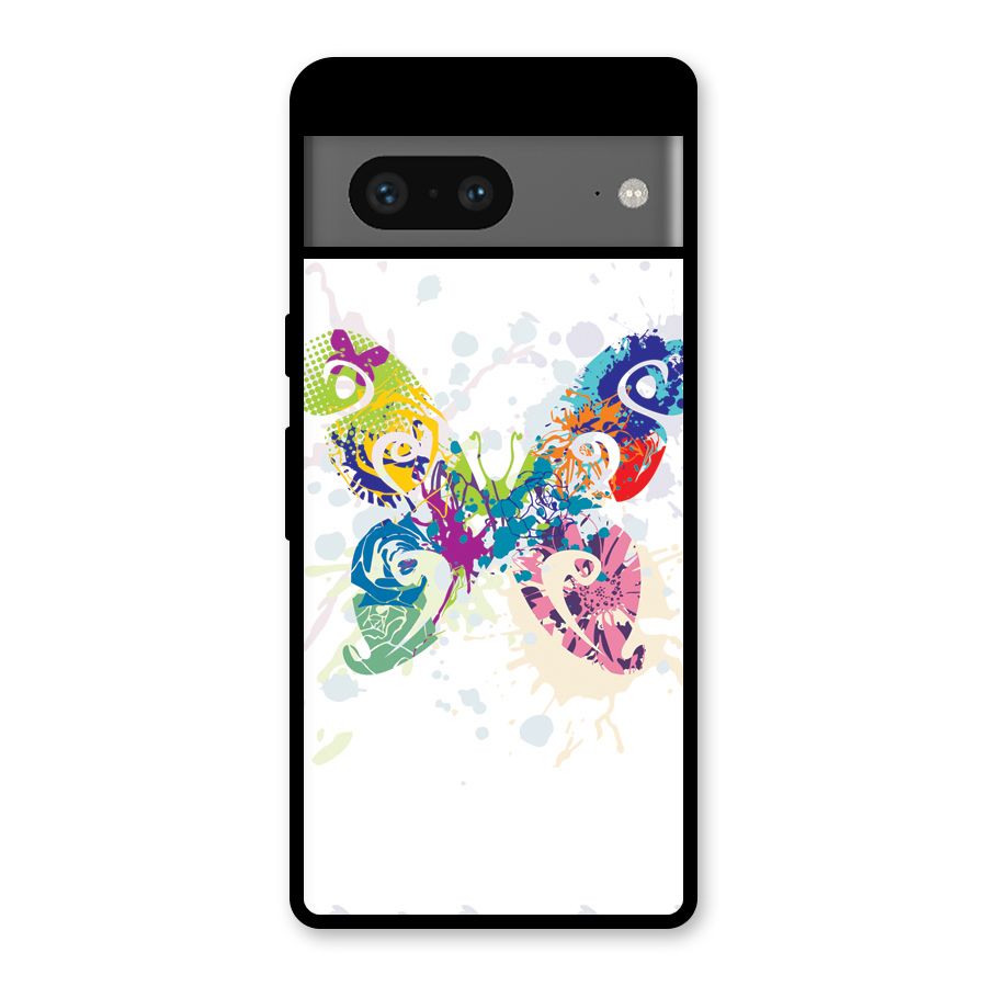 Abstract Butterfly Glass Back Case for Google Pixel 7