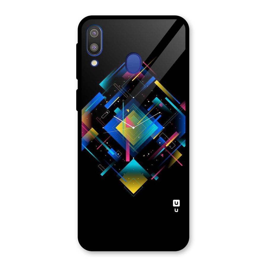 Abstract Clock Glass Back Case for Galaxy M20