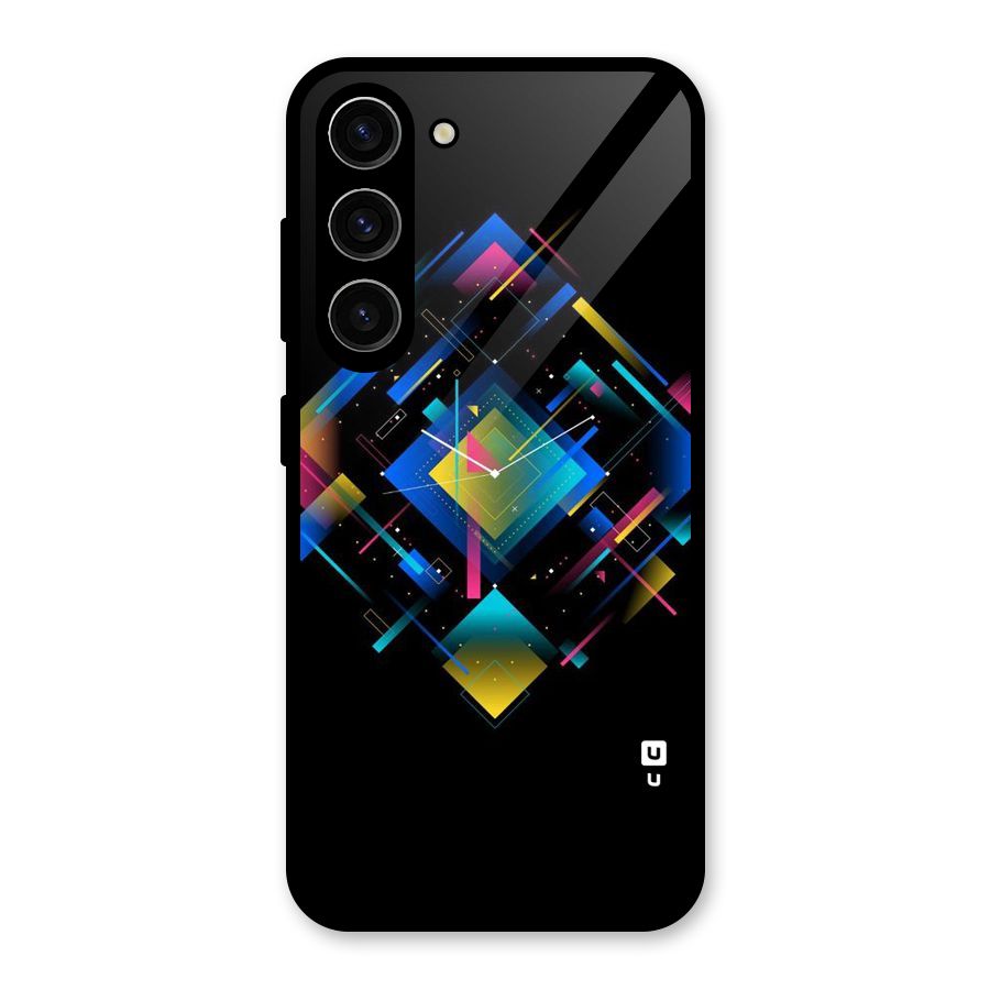 Abstract Clock Glass Back Case for Galaxy S23