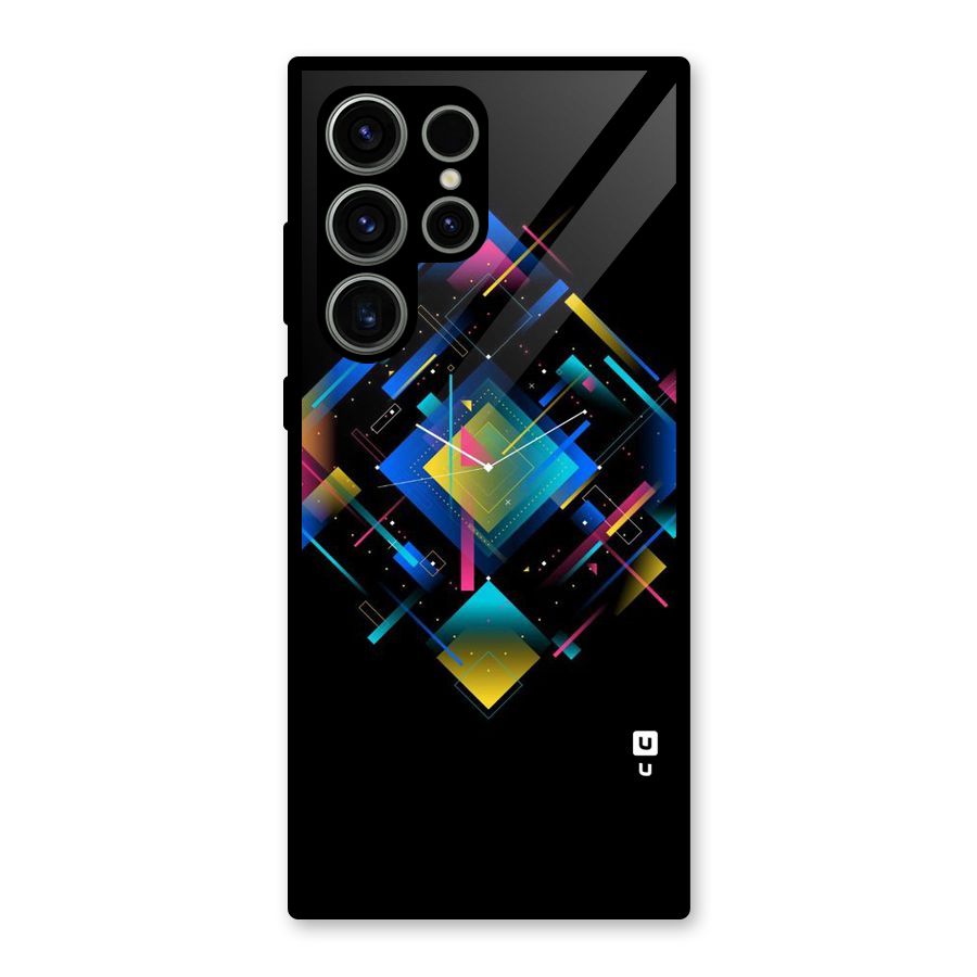 Abstract Clock Glass Back Case for Galaxy S23 Ultra