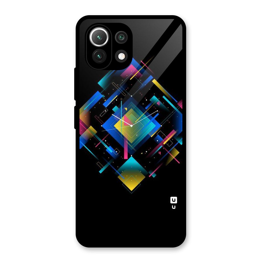 Abstract Clock Glass Back Case for Mi 11 Lite