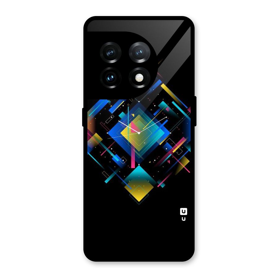 Abstract Clock Glass Back Case for OnePlus 11