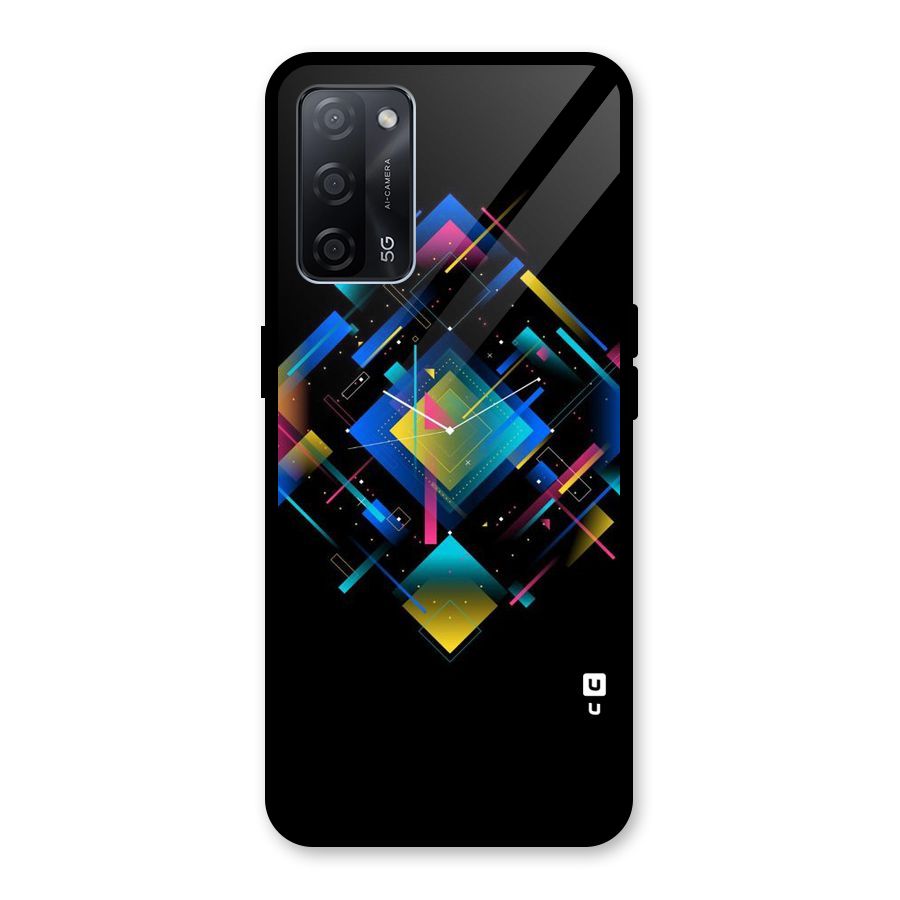 Abstract Clock Glass Back Case for Oppo A53s 5G