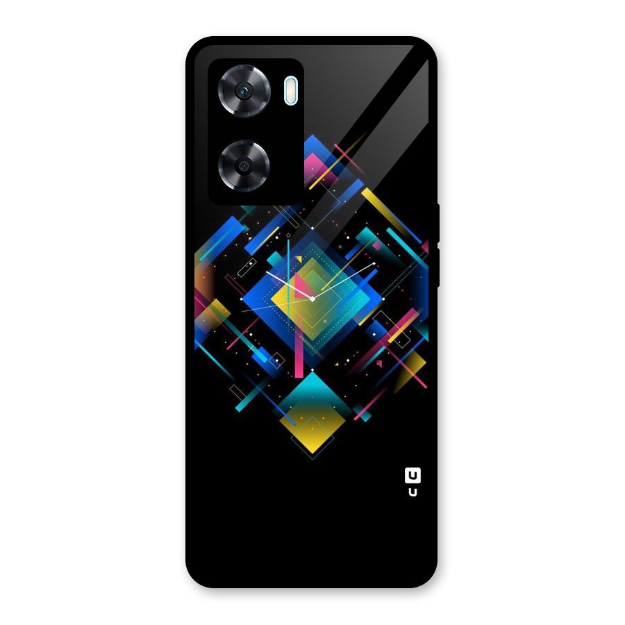 Abstract Clock Glass Back Case for Oppo A77