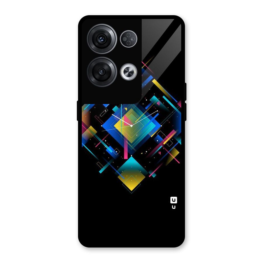 Abstract Clock Glass Back Case for Oppo Reno8 Pro 5G