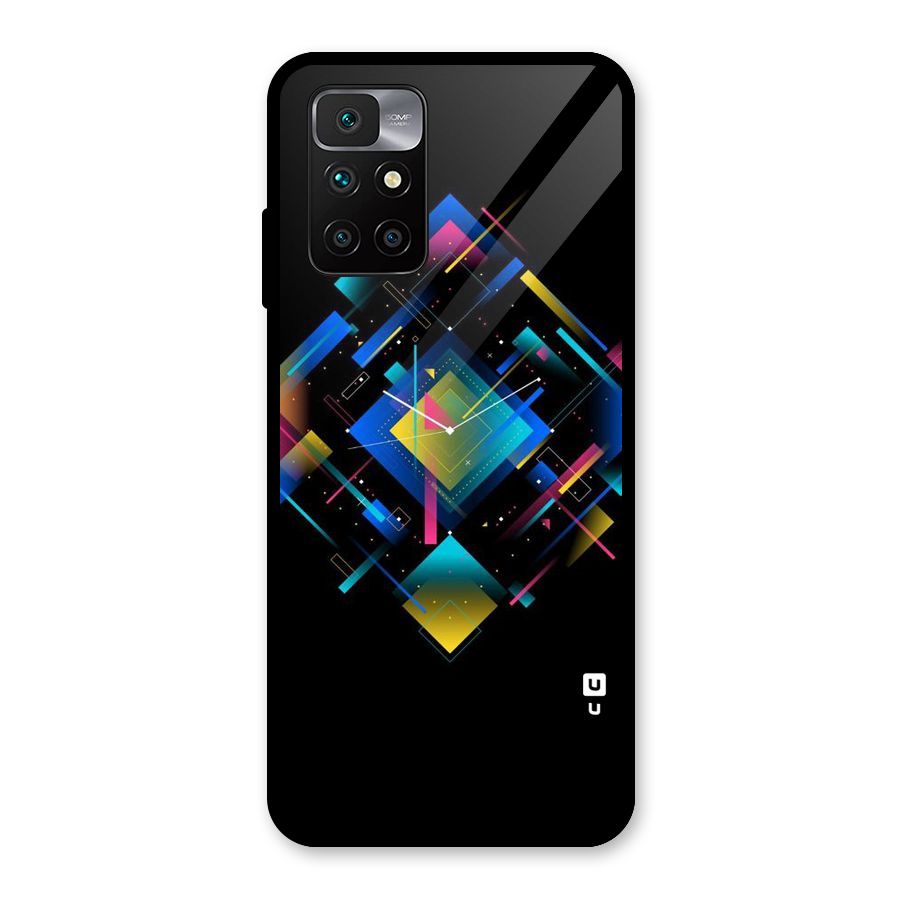 Abstract Clock Glass Back Case for Redmi 10 Prime