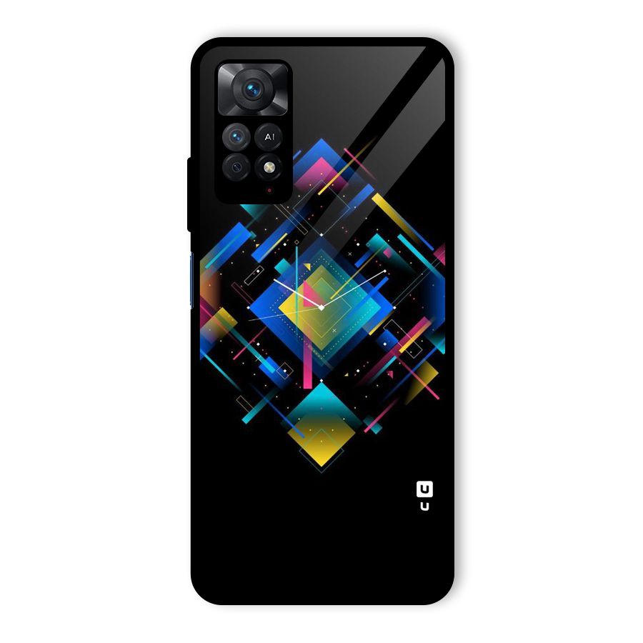 Abstract Clock Glass Back Case for Redmi Note 11 Pro