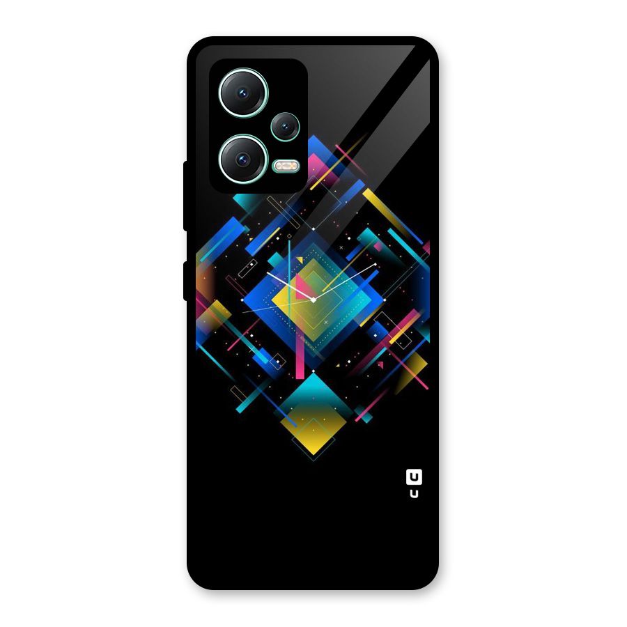 Abstract Clock Glass Back Case for Redmi Note 12 5G