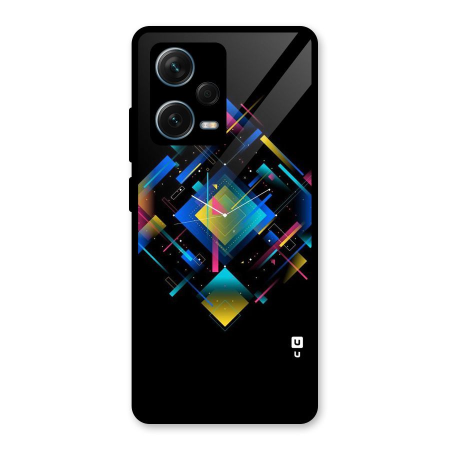 Abstract Clock Glass Back Case for Redmi Note 12 Pro Plus 5G