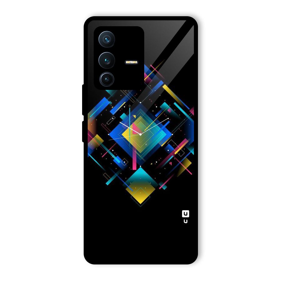 Abstract Clock Glass Back Case for Vivo V23 Pro