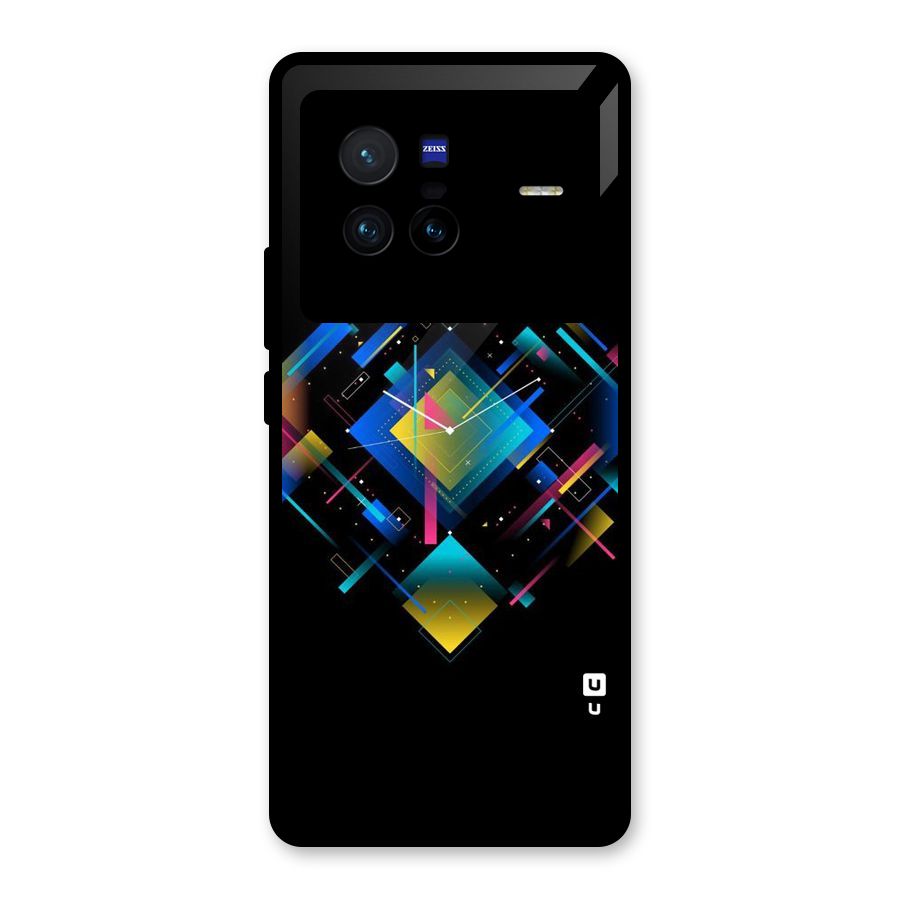 Abstract Clock Glass Back Case for Vivo X80