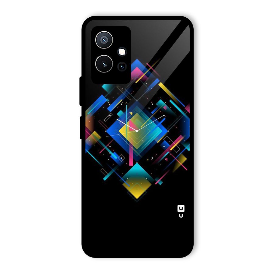 Abstract Clock Glass Back Case for Vivo Y75 5G
