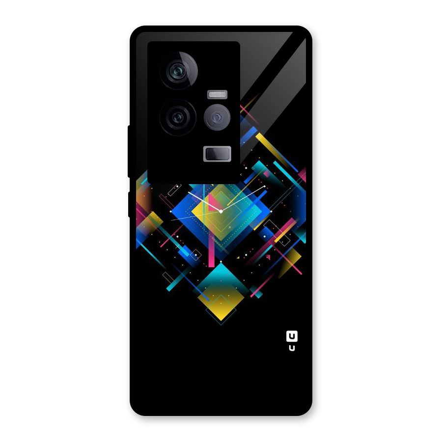 Abstract Clock Glass Back Case for Vivo iQOO 11 5G