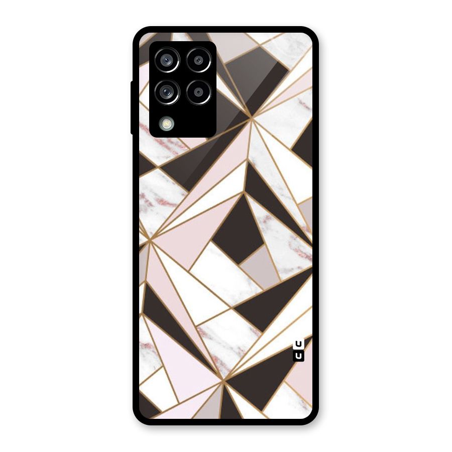 Abstract Corners Glass Back Case for Galaxy M53 5G