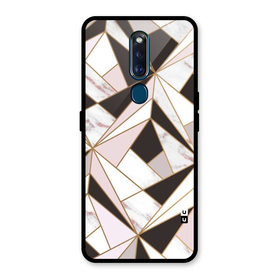 Abstract Corners Glass Back Case for Oppo F11 Pro