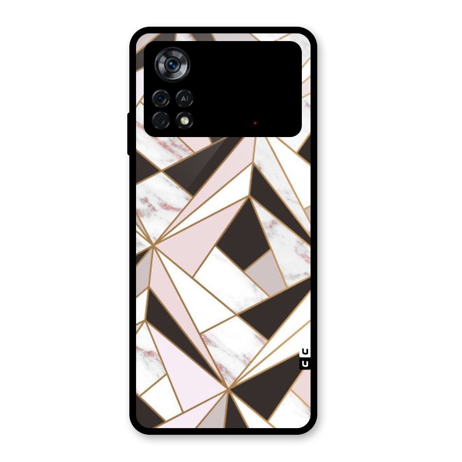 Abstract Corners Glass Back Case for Poco X4 Pro 5G