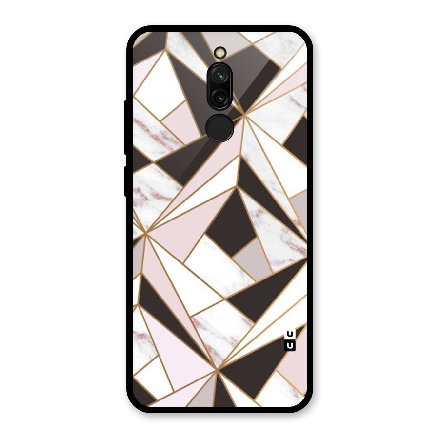 Abstract Corners Glass Back Case for Redmi 8