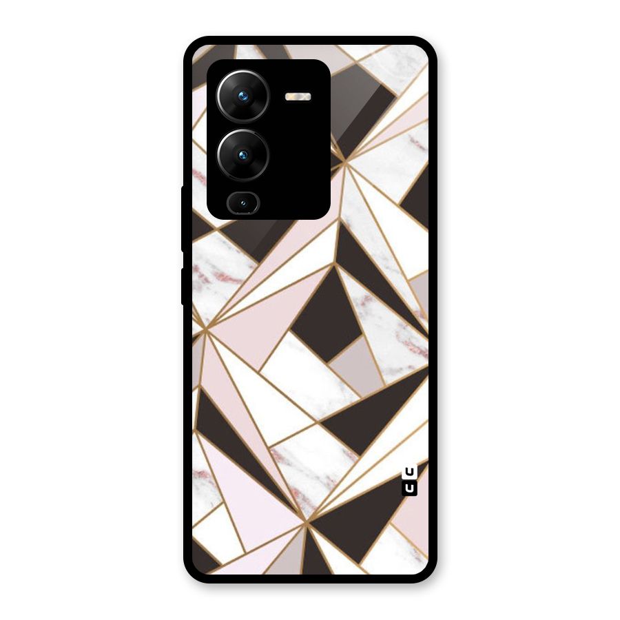 Abstract Corners Glass Back Case for Vivo V25 Pro