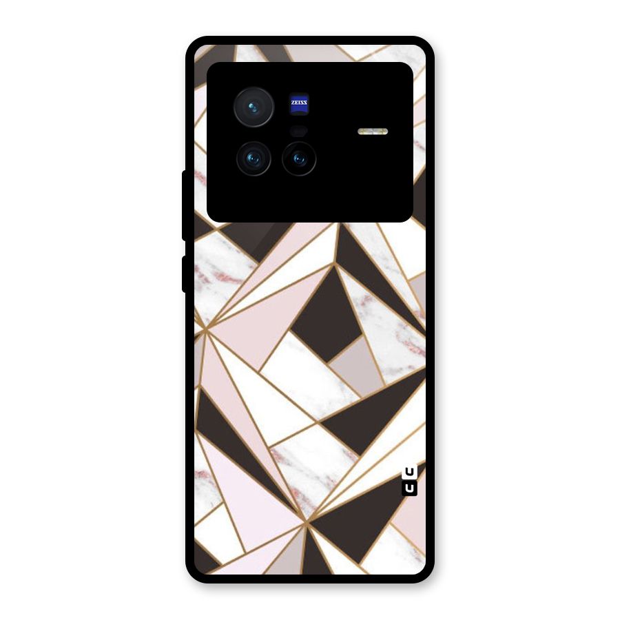 Abstract Corners Glass Back Case for Vivo X80