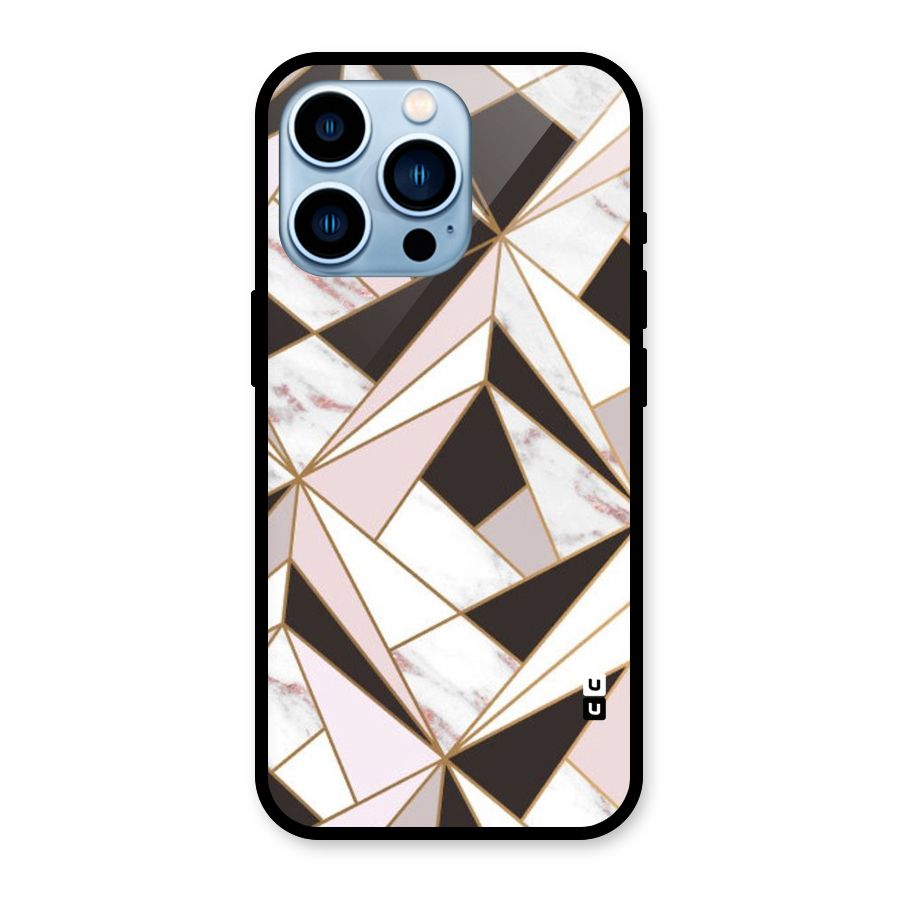 Abstract Corners Glass Back Case for iPhone 13 Pro